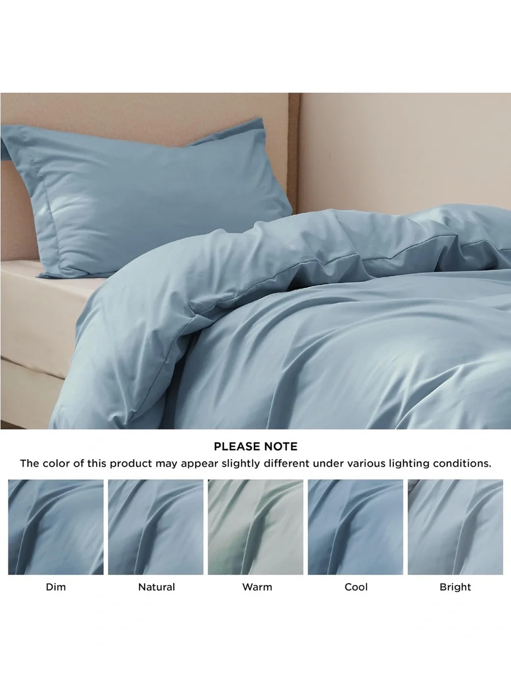 NEW Bedsure Twin/Twin XL Duvet Cover, Double Brushed Bedding Set, Mineral Blue